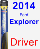 Driver Wiper Blade for 2014 Ford Explorer - Hybrid