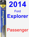 Passenger Wiper Blade for 2014 Ford Explorer - Hybrid