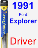 Driver Wiper Blade for 1991 Ford Explorer - Hybrid