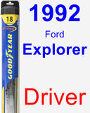 Driver Wiper Blade for 1992 Ford Explorer - Hybrid