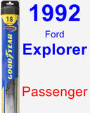 Passenger Wiper Blade for 1992 Ford Explorer - Hybrid