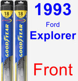 Front Wiper Blade Pack for 1993 Ford Explorer - Hybrid