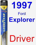 Driver Wiper Blade for 1997 Ford Explorer - Hybrid