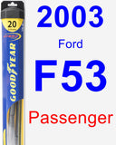 Passenger Wiper Blade for 2003 Ford F53 - Hybrid