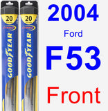 Front Wiper Blade Pack for 2004 Ford F53 - Hybrid