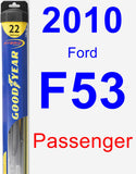 Passenger Wiper Blade for 2010 Ford F53 - Hybrid