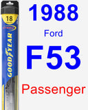 Passenger Wiper Blade for 1988 Ford F53 - Hybrid