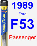 Passenger Wiper Blade for 1989 Ford F53 - Hybrid