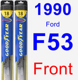 Front Wiper Blade Pack for 1990 Ford F53 - Hybrid