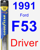 Driver Wiper Blade for 1991 Ford F53 - Hybrid