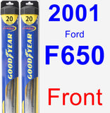 Front Wiper Blade Pack for 2001 Ford F650 - Hybrid