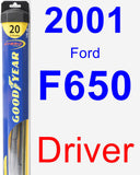 Driver Wiper Blade for 2001 Ford F650 - Hybrid