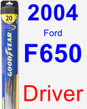 Driver Wiper Blade for 2004 Ford F650 - Hybrid