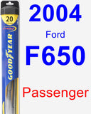 Passenger Wiper Blade for 2004 Ford F650 - Hybrid