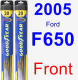 Front Wiper Blade Pack for 2005 Ford F650 - Hybrid