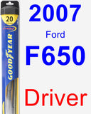 Driver Wiper Blade for 2007 Ford F650 - Hybrid