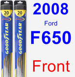 Front Wiper Blade Pack for 2008 Ford F650 - Hybrid