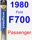 Passenger Wiper Blade for 1980 Ford F700 - Hybrid