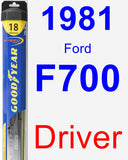 Driver Wiper Blade for 1981 Ford F700 - Hybrid