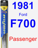 Passenger Wiper Blade for 1981 Ford F700 - Hybrid