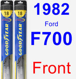 Front Wiper Blade Pack for 1982 Ford F700 - Hybrid