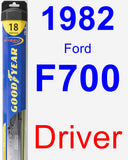 Driver Wiper Blade for 1982 Ford F700 - Hybrid