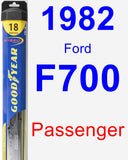 Passenger Wiper Blade for 1982 Ford F700 - Hybrid