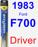 Driver Wiper Blade for 1983 Ford F700 - Hybrid