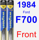 Front Wiper Blade Pack for 1984 Ford F700 - Hybrid