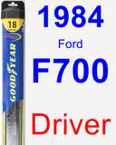 Driver Wiper Blade for 1984 Ford F700 - Hybrid