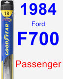 Passenger Wiper Blade for 1984 Ford F700 - Hybrid