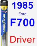 Driver Wiper Blade for 1985 Ford F700 - Hybrid