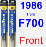 Front Wiper Blade Pack for 1986 Ford F700 - Hybrid