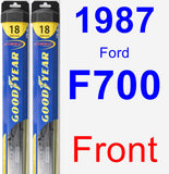 Front Wiper Blade Pack for 1987 Ford F700 - Hybrid