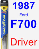 Driver Wiper Blade for 1987 Ford F700 - Hybrid