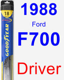 Driver Wiper Blade for 1988 Ford F700 - Hybrid