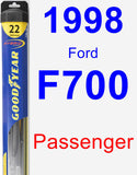 Passenger Wiper Blade for 1998 Ford F700 - Hybrid