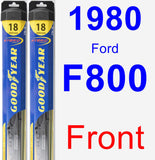 Front Wiper Blade Pack for 1980 Ford F800 - Hybrid