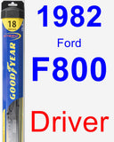 Driver Wiper Blade for 1982 Ford F800 - Hybrid