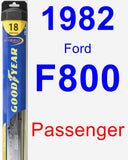 Passenger Wiper Blade for 1982 Ford F800 - Hybrid