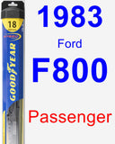 Passenger Wiper Blade for 1983 Ford F800 - Hybrid