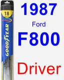 Driver Wiper Blade for 1987 Ford F800 - Hybrid