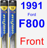 Front Wiper Blade Pack for 1991 Ford F800 - Hybrid