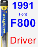 Driver Wiper Blade for 1991 Ford F800 - Hybrid