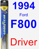 Driver Wiper Blade for 1994 Ford F800 - Hybrid