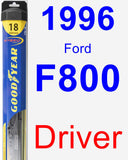 Driver Wiper Blade for 1996 Ford F800 - Hybrid