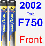 Front Wiper Blade Pack for 2002 Ford F750 - Hybrid