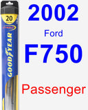 Passenger Wiper Blade for 2002 Ford F750 - Hybrid