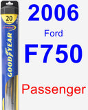 Passenger Wiper Blade for 2006 Ford F750 - Hybrid