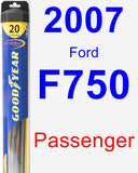 Passenger Wiper Blade for 2007 Ford F750 - Hybrid